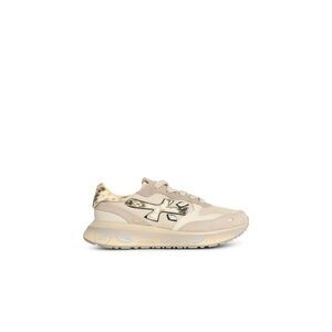 Premiata 'Lauryn' Beige Leather Blend Sneakers Women
